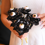 Black Eyeball Rose 🌹👁 – Halloween Gold Foil Gothic Flower Decoration(Pack of 10)