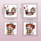 Cartoon Temporary Tattoo Stickers Set - 30 unique designs