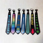 🎤 Sound-Activated Glowing Tie – EL Light-Up Party Tie for Christmas &amp; Halloween