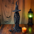 Spooky &amp; Charming – Cracker Barrel Witch Statue 🎃🧙♀️ | 2025 Halloween Resin Decor
