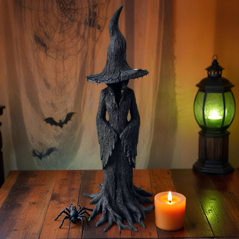 Spooky &amp; Charming – Cracker Barrel Witch Statue 🎃🧙♀️ | 2025 Halloween Resin Decor