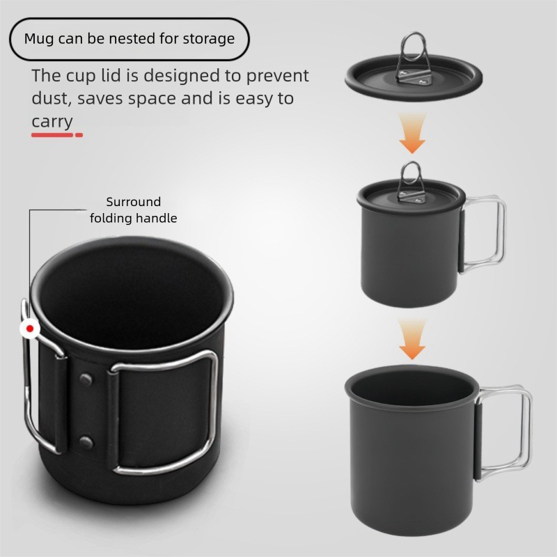 Outdoor Adventure Cup – Fire-Ready, Multi-Use Camping Mug with Anodized Aluminum