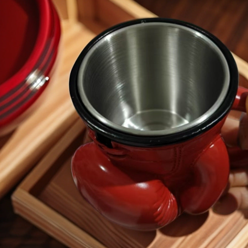 🥊 Knockout Coffee Mug – Funny Boxing Glove Stainless Steel Cup for Bold Sips!