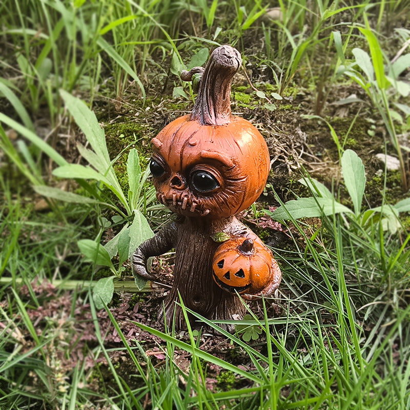 🎃 Stacked Smiling Pumpkins – Halloween Resin Decoration for Home & Yard