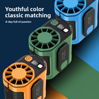 Outdoor Waist Clip Fan – 10-Speed Portable Cooling Fan with Power Bank & Flashlight