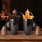 Patriot Revolver Mug – American Flag Cup with Gun Grip Handle
