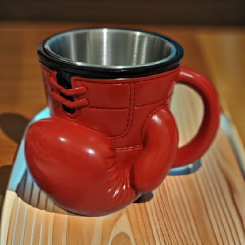 🥊 Knockout Coffee Mug – Funny Boxing Glove Stainless Steel Cup for Bold Sips!