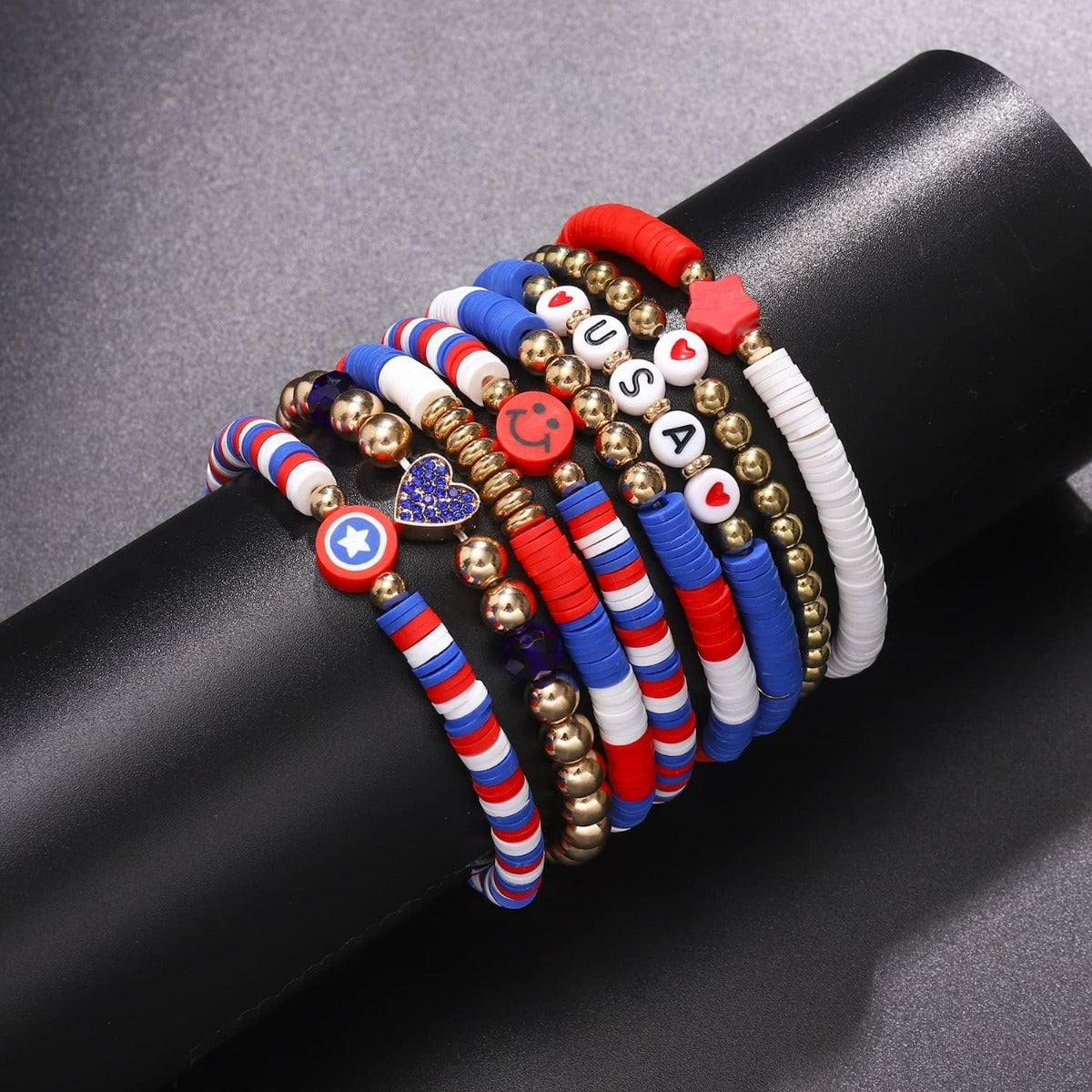 Independence Day Bracelet Set – 6 or 8-Pack Patriotic Wristbands