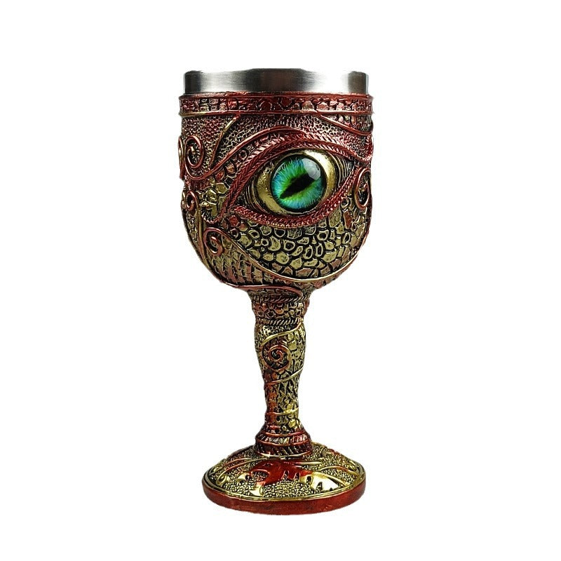 Dragon’s Fury Mug 🐉🔥 – Fantasy Resin Stainless Steel Coffee & Wine Goblet