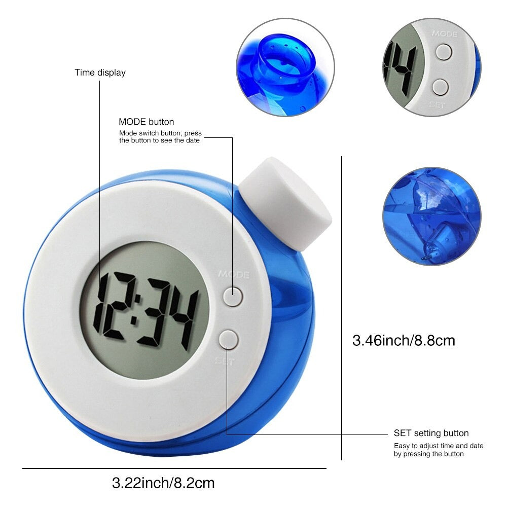 Eco-Friendly Water-Powered Clock – No Batteries, Just H₂O!