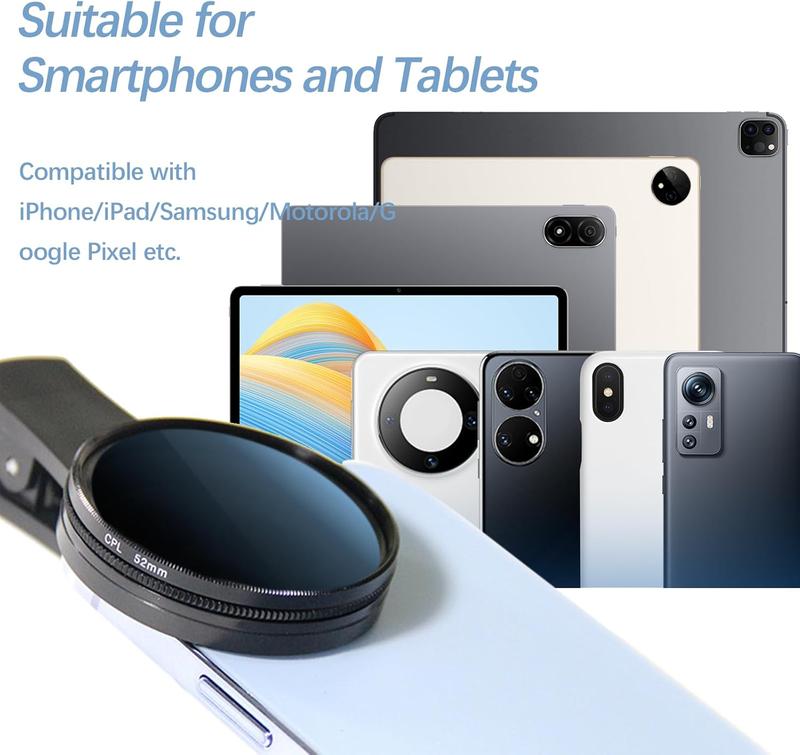 Universal CPL Filter Clip Kit For Cell Phones