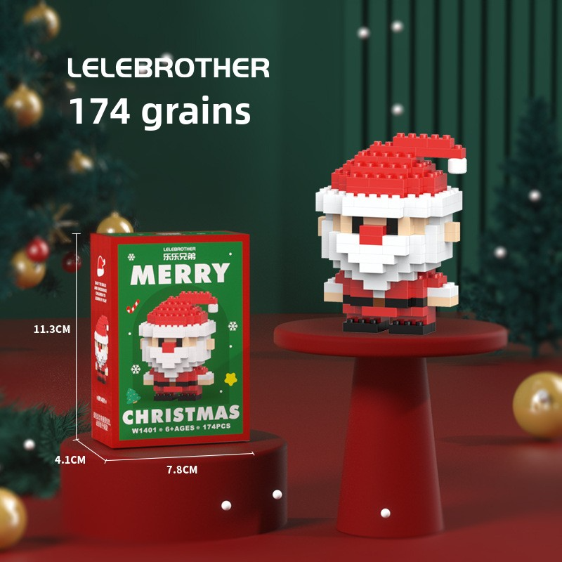 🎄 Mini Christmas Building Block Set – Santa, Snowman & Tree - Holiday DIY Stocking Stuffers (12 Pack) | FREE SHIPPING, 50% OFF