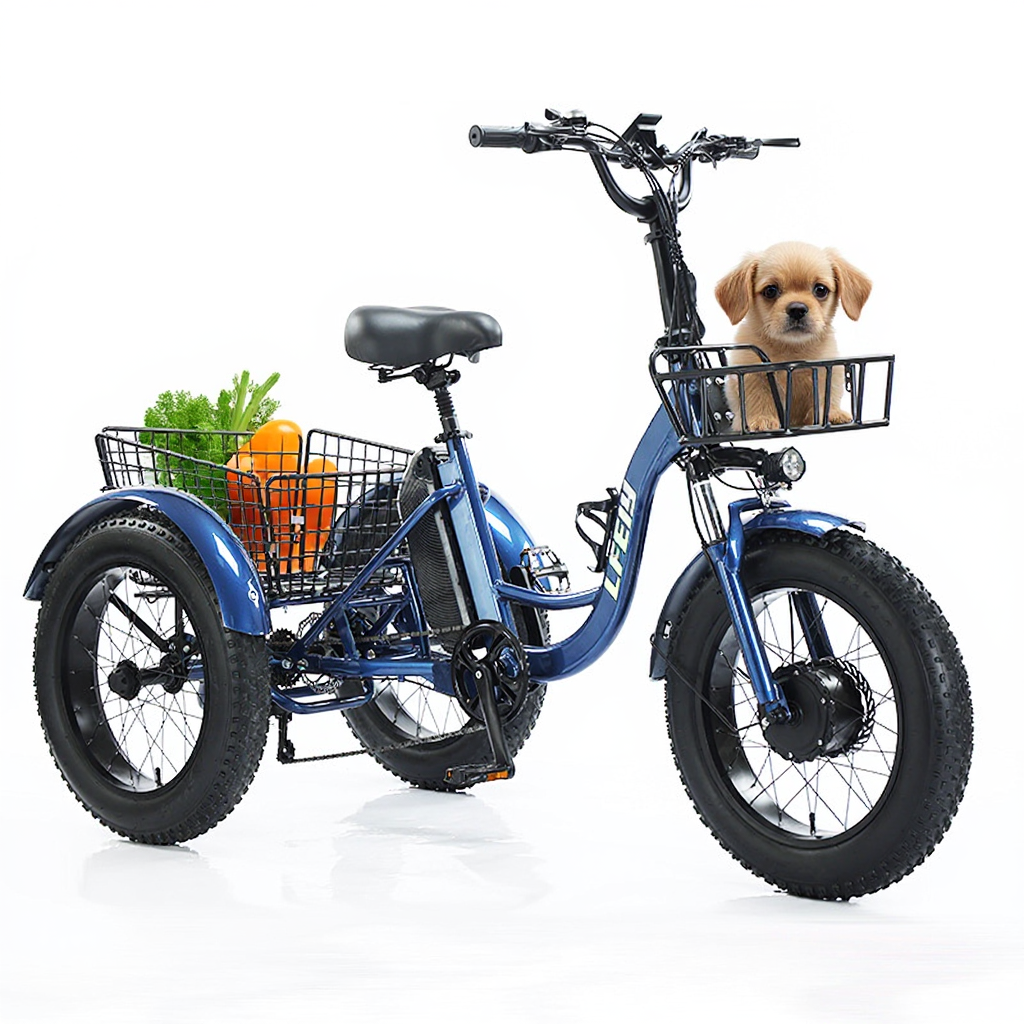 Electric bicycles and three wheeled electric bicycles are convenient shopping carts for grocery shopping, foldable for easy storage, and the preferred choice for long endurance and comfortable living | FREE SHIPPING