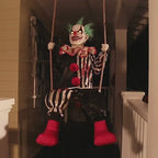 Halloween Electric Glow Decorations: Terrifying Little Girl on a Swing, Clown, and Skeleton | FREE SHIPPING