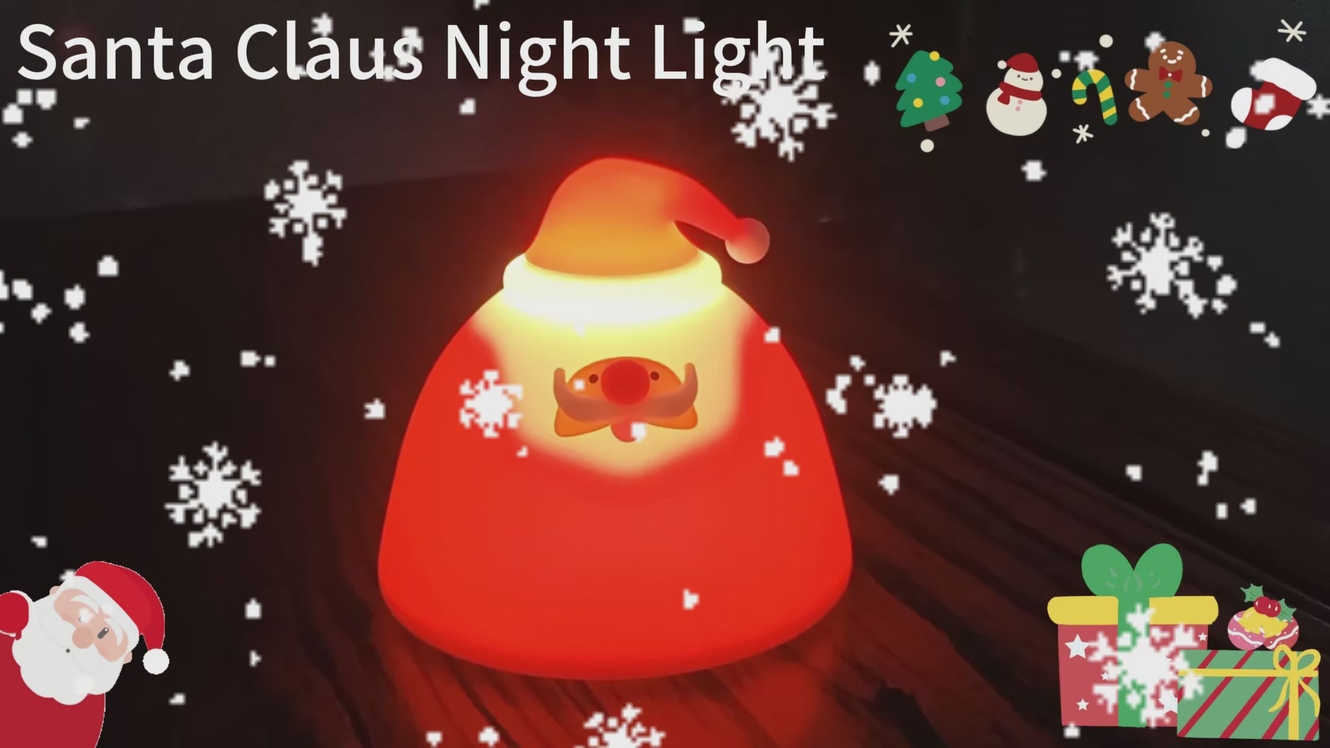 Santa Claus Night Light Silicone Lamp Clap-Activated Light | FREE SHIPPING